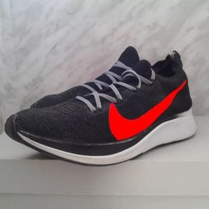 Nike Zoom Fly Flyknit AR4561-005 Black Bright Crimson Mens Running Shoes sz 9.5